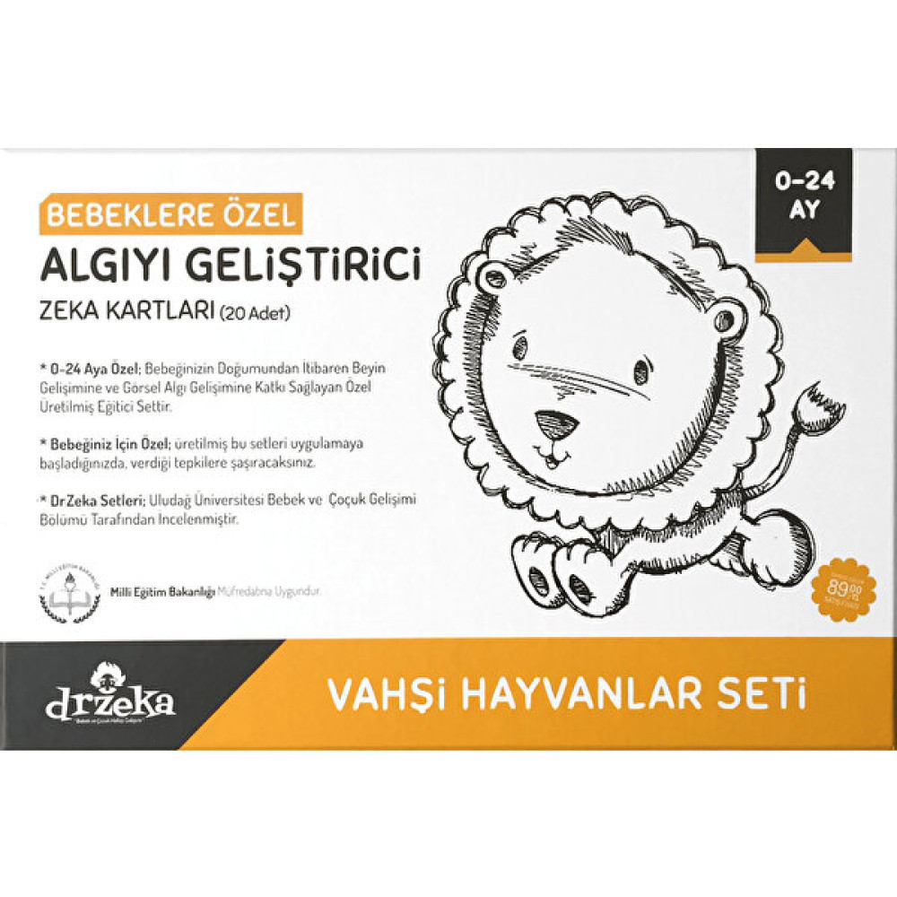 Bebeklere Özel Algıyı Geliştirici Zeka Kartları - Vahşi Hayvanlar Seti 0-24 Ay Zihinsel Gelişim Kitapları Fiyatı