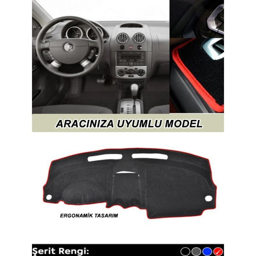 bebekokusu Renault Megane 1 Modeller Için Uyumlu 3D Ön Göğüs / Torpido Koruma - Kırmızı Şerit Oto Boyaları Fiyatı