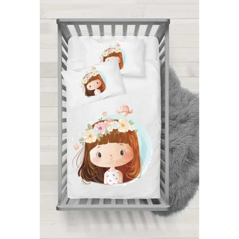 bebekokusu Silikon Yorganlı Bebek Uyku Seti - Kız Çocuğu - 95 x 145 cm - Renkli Bebek Uyku Seti Fiyatı