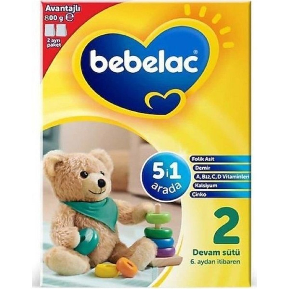 Bebelac Bebek Devam Sütü No2 800GR Brnm [gymberq] Mama Seti Fiyatı