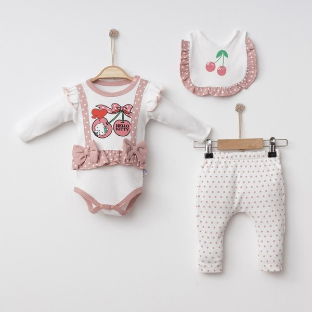 Bebeloji Baby Hello Kitty Kız Bebek 3'lü Takım Yenidoğan Kıyafeti Bebek Hastane Çıkışı Fiyatı