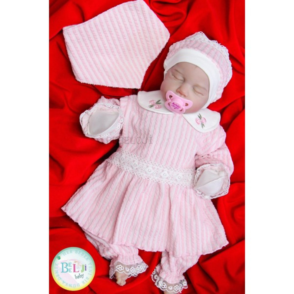 Bebeloji Baby Lilya Kız Bebek Hastane Çıkışı 5'li Set (Yenidoğan Kıyafeti 5'li Hastane Cikisi) Bebek Hastane Çıkışı Fiyatı