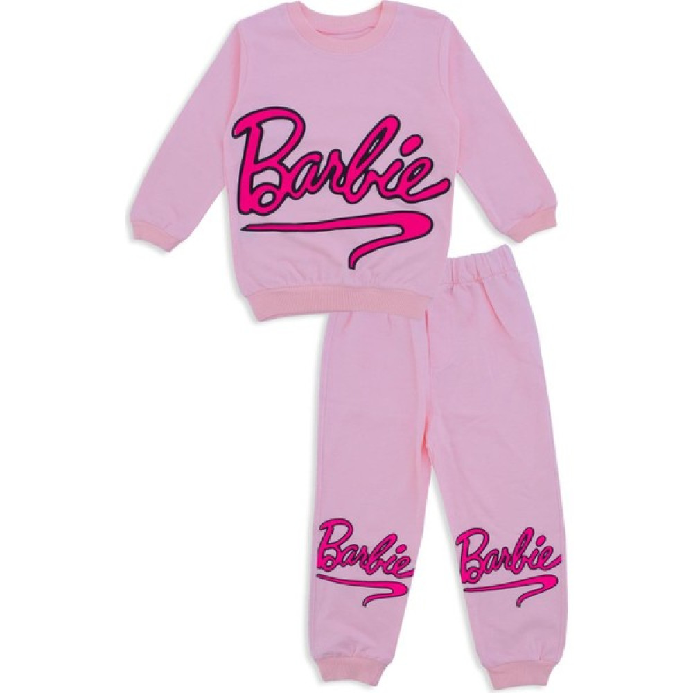 Bebelop Kız Çocuk Barbie Yazı Baskılı 2'li Alt Üst Eşofman Takımı Kız Çocuk Eşofman Fiyatı