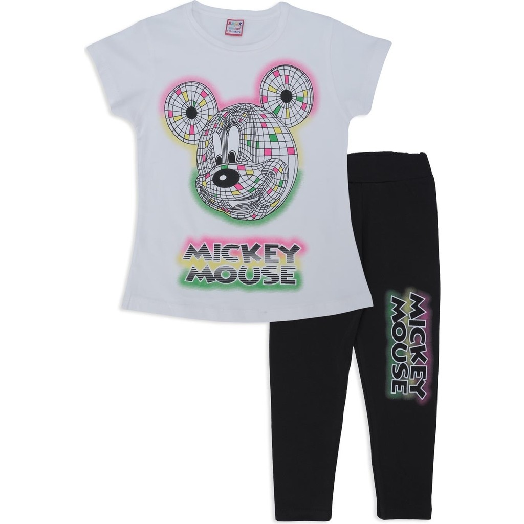 Bebelop Kız Çocuk Kareli Mickey Mouse Baskılı Alt Üst Eşofman Takımı Kız Çocuk Eşofman Fiyatı