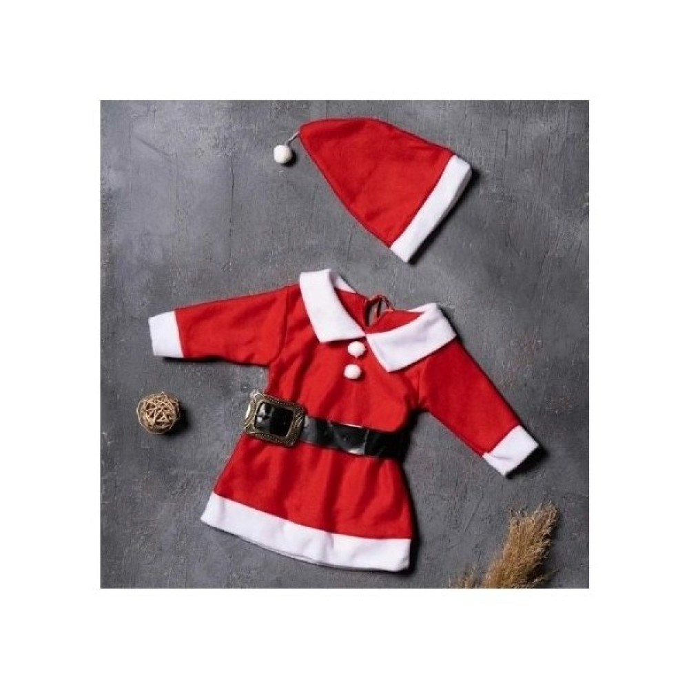 Bebelop Kız Çocuk Kemerli Noel Elbise Noel Baba Kıyafeti Kostümü Yılbaşı 1-12 Yaş Kız Çocuk Elbise Fiyatı