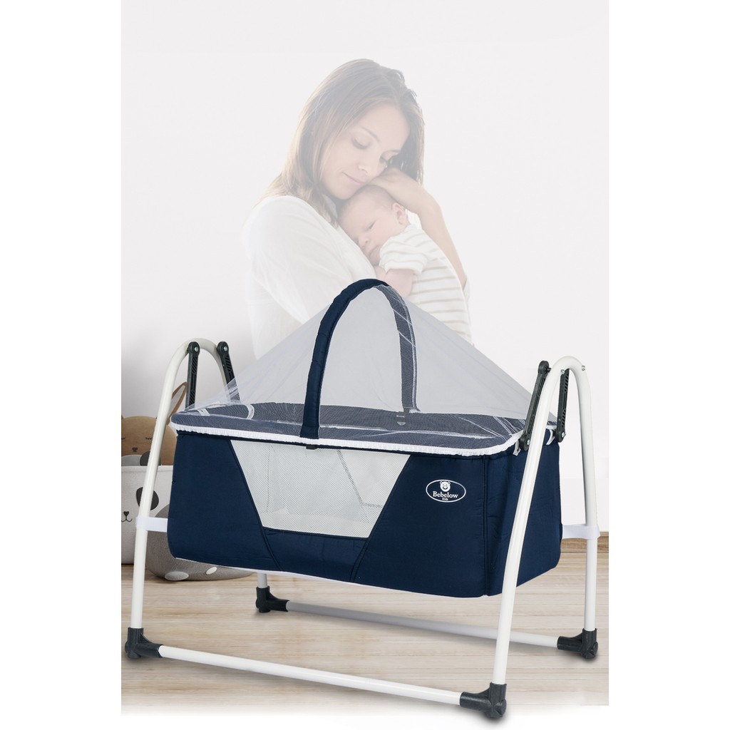 Bebelow Sobee Portatif Kurulumlu Lüks Sallanır Bebek Beşik - Lacivert - 45 x 85 cm Bebek Oyun Parkı & Beşikleri Fiyatı