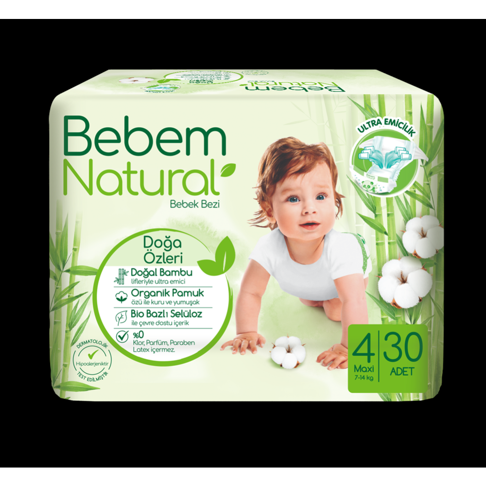 Bebem Natural Jumbo 4 Maxi 30'lu Bebek Bezi Fiyatı