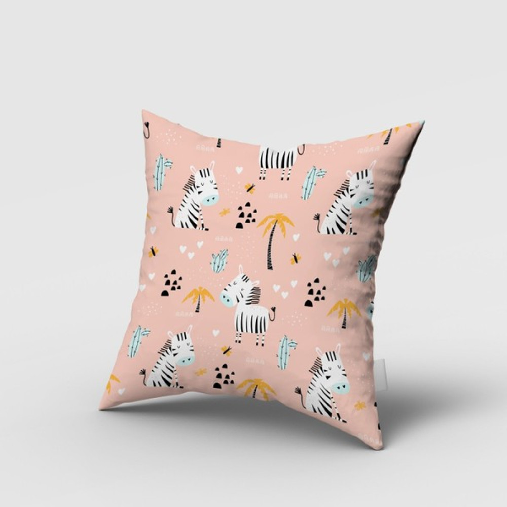 Bebemotto Pembe, Bebek Zebralar, Çift Taraflı, Ithal Kadife Kumaş, Çocuk Bebek Odası Kırlent Kılıfı - 45 x 45 cm - Açık Yeşil Kırlent / Mobilya Yastığı Fiyatı