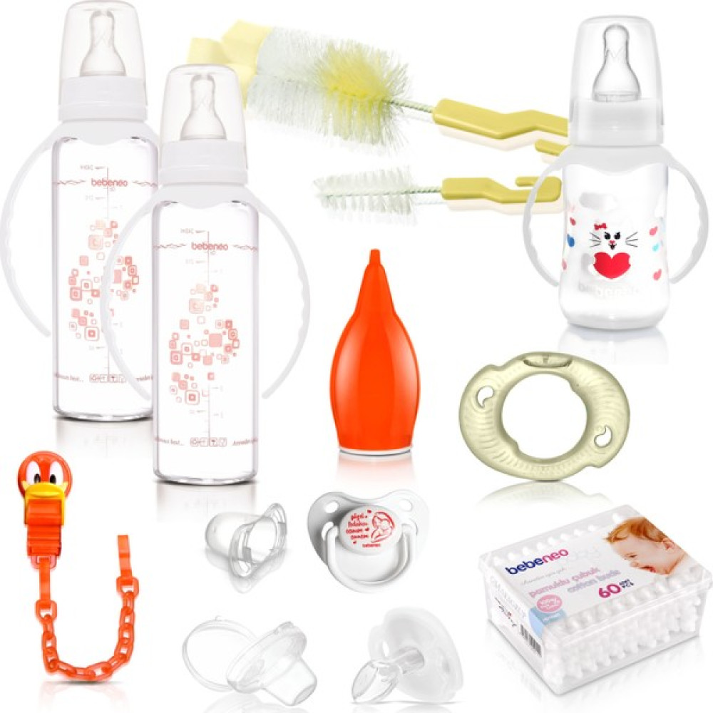 Bebeneo Emzik Biberon Seti Doğum Yenidoğan Bebek Seti - 240 ml - Pembe Biberon Fiyatı