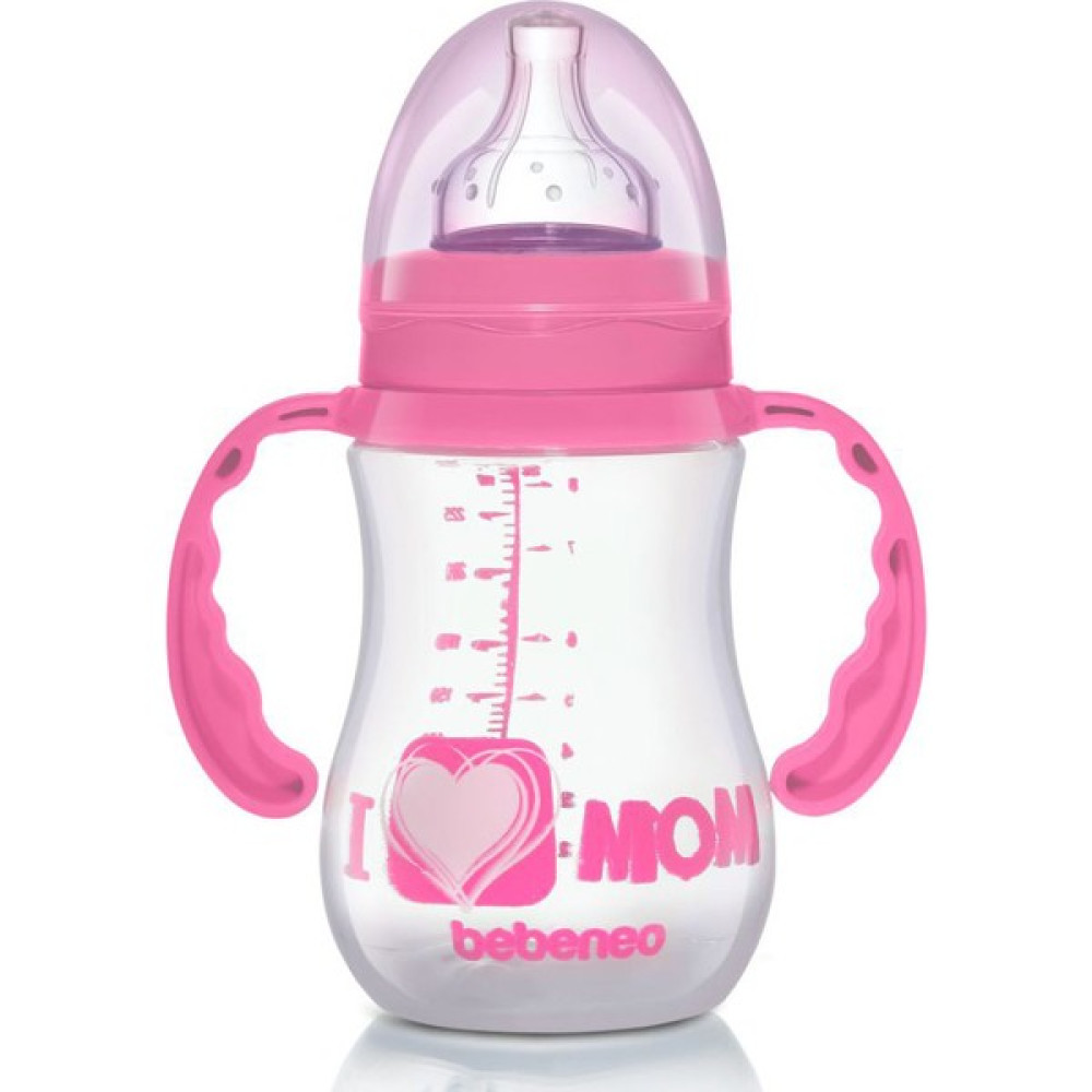 Bebeneo Geniş Ağızlı Kulplu Pp Biberon 250 ml - Pembe Biberon Fiyatı
