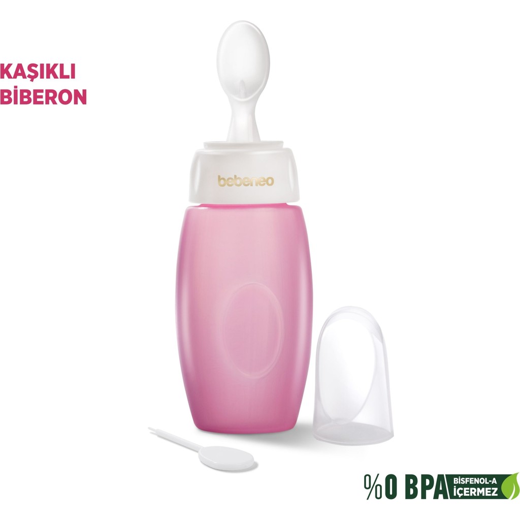 Bebeneo Kaşıklı Biberon Pp Kaşıklı Mama Biberonu Bpa İçermez - Pembe Biberon Fiyatı