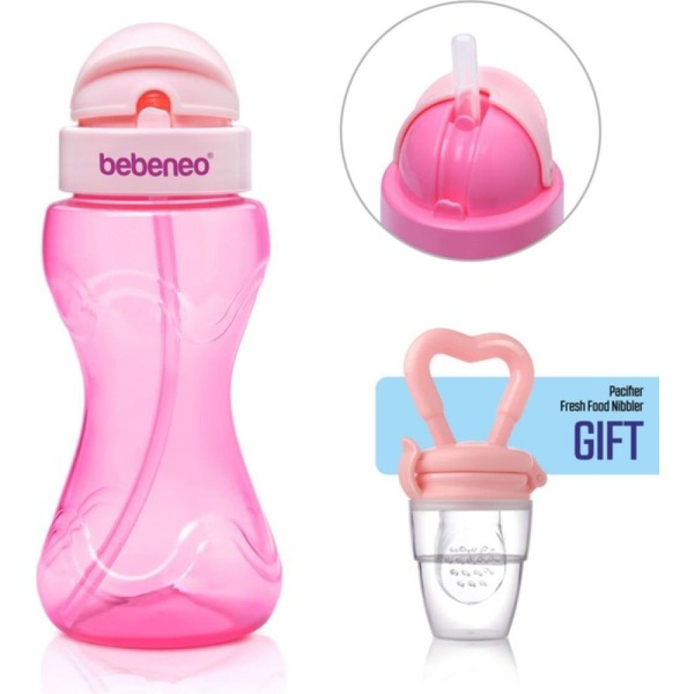 Bebeneo Pipetli Bardak Suluk & Süzgeçli Meyve Emziği Hediye Pratik Kapaklı Bebek Matarası 300 ml Pe Suluk Fiyatı