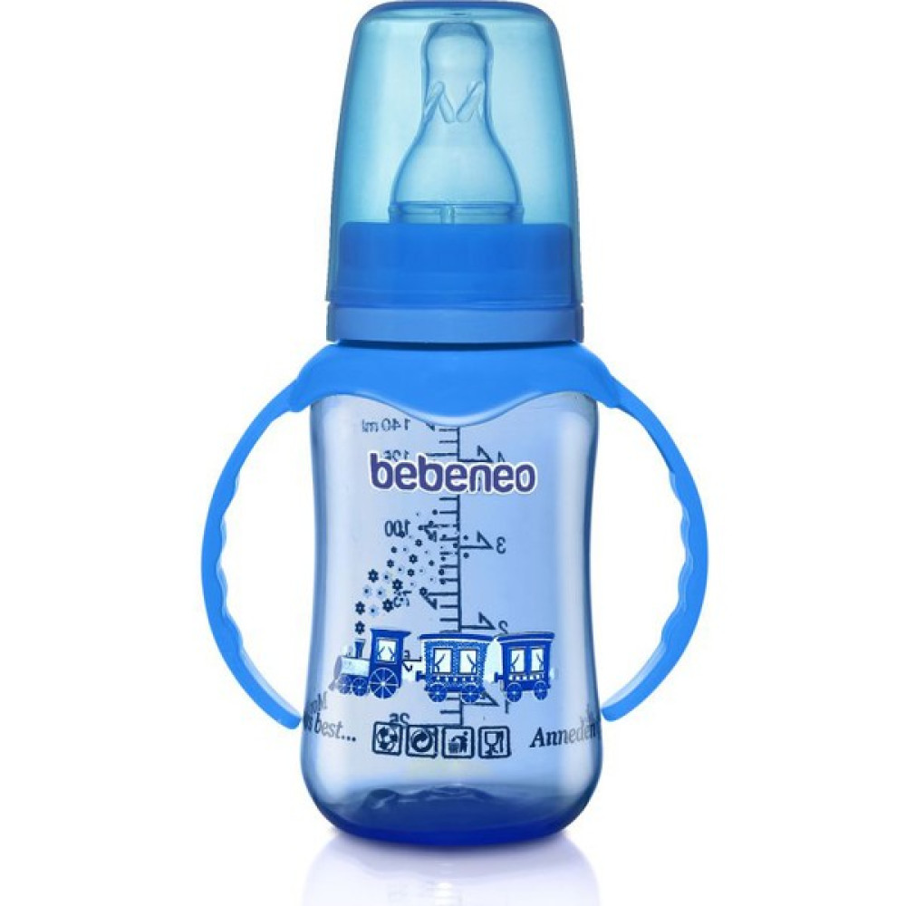 Bebeneo Renkli Kulplu Pp Biberon 140 ml - Mavi Biberon Fiyatı