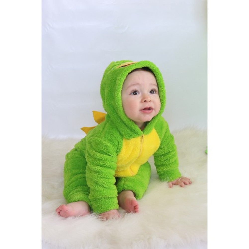 Bebesev Baby Yeşil Dinazor Peluş Bebek Tulum Bebek Tulumu Fiyatı