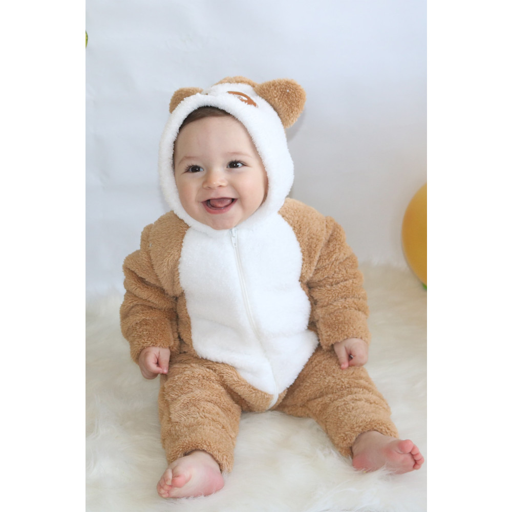 Bebesev Welsoft Peluş Unisex Fermuarlı Kışlık Bebek Uyku Tulumu Bebek Tulumu Çocuk Tulumu Çocuk Kostümü 5 YAŞ Beden Bebek Tulumu Fiyatı