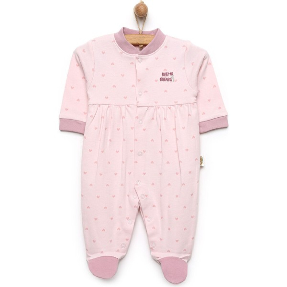 Bebetto Yenidoğan Organic Little Friends Patikli Tulum Kız Bebek Bebek Tulumu Fiyatı