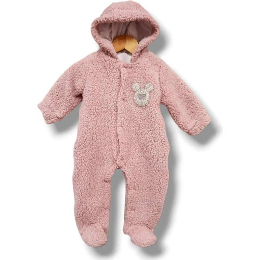 bebexy Kız Bebek Welsoft Peluş Astarlı Uyku Tulumu gülkurusu Kız Bebek Tulum Bebek Tulumu Fiyatı