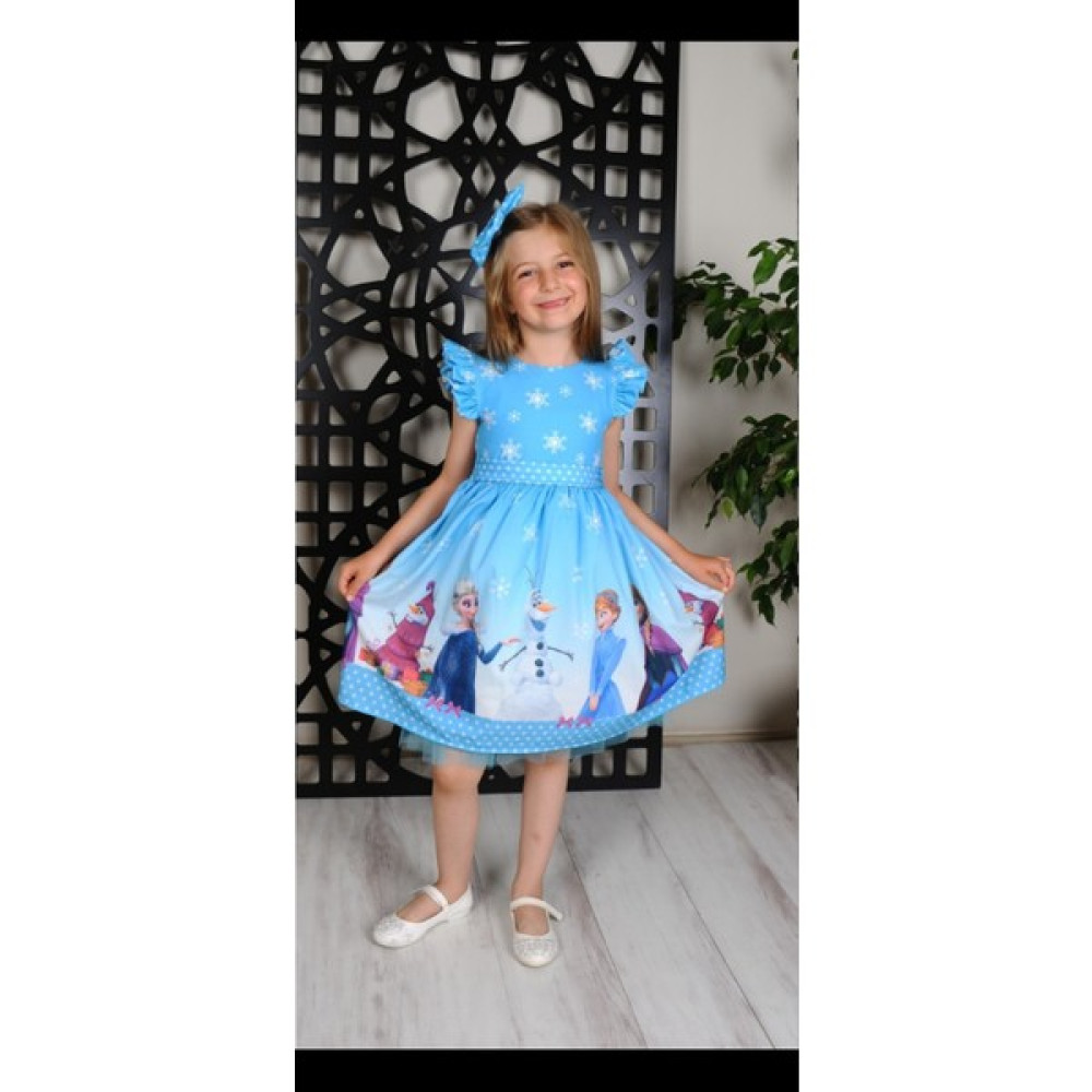 bebexy Mavi Elsa Kız Çocuk Elbise Elbise Fiyatı