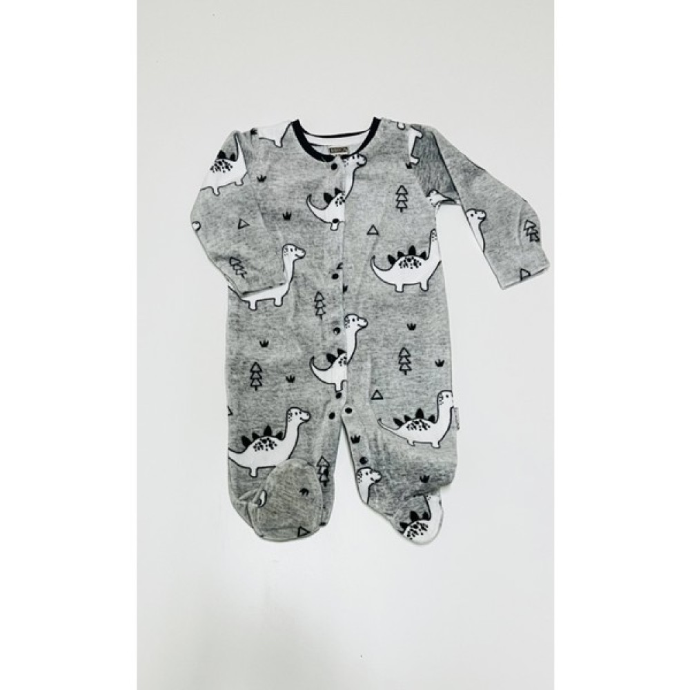 Bebitof Unisex 0-6 Ay Dinozor Kadife Tulum Bebek Tulumu Fiyatı