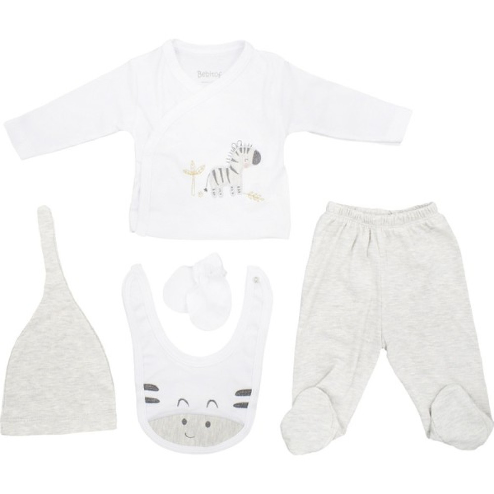 Bebitof Zebra 5'Li Bebek Zıbın Seti 20085 Bebek Hastane Çıkışı Fiyatı