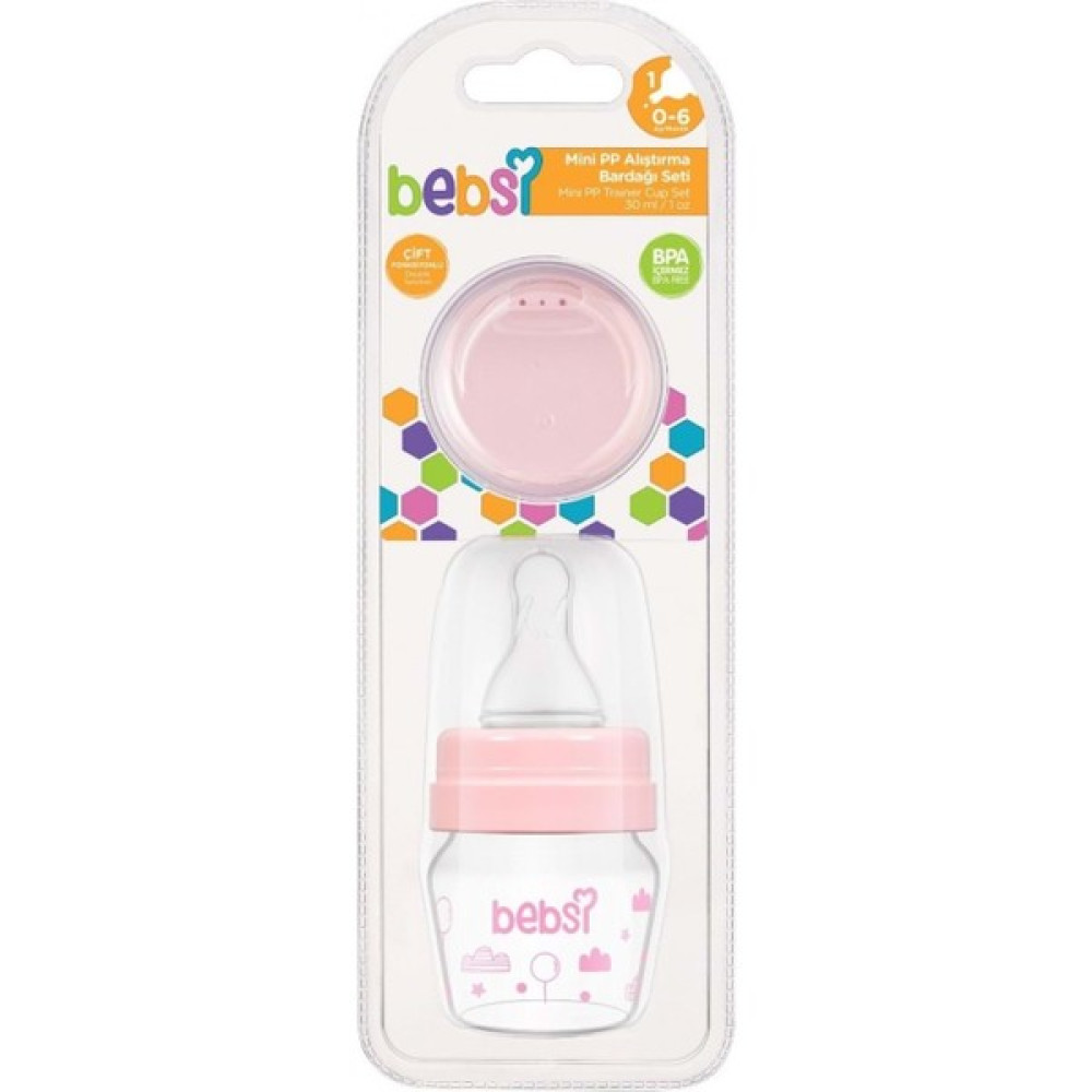 Bebsi 325 Mini Pp Alıştırma Bardağı 30 ml Pembe - Renkli Bebek Beslenme Gereçleri Fiyatı