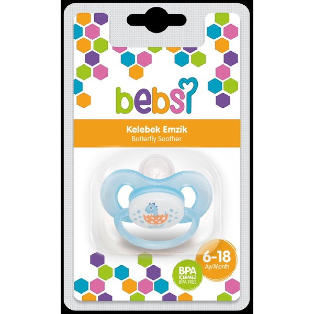 Bebsi Kelebek Emzik No:2 - Mavi - 6 - 18 Ay Emzik Fiyatı