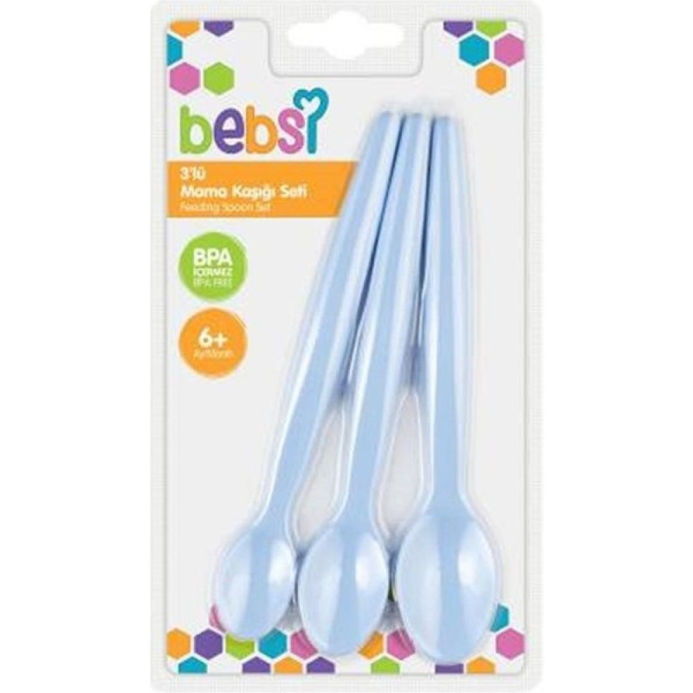 Bebsi Mama Kaşığı 3lü Mavi - Renkli Oto Boyaları Fiyatı