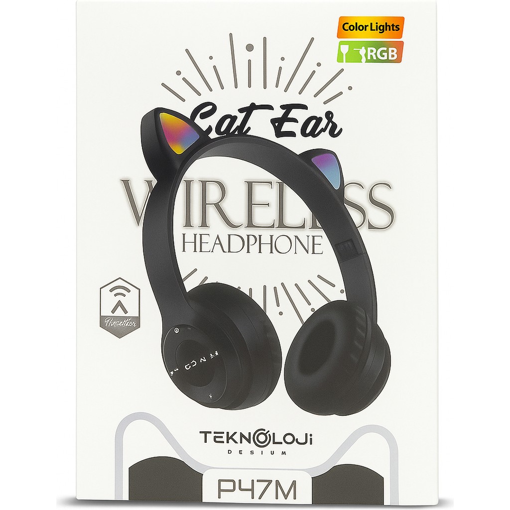 BEBTECH LED Işıklı STN28 Kedi Kulak Bluetooth Wireless Kulaklık Kedi Kulak Sevimli Kablosuz Bluetooth 5.0 LED Işıklı Kedili Şık Kulaküstü Kulaklık ... Diğer Fiyatı