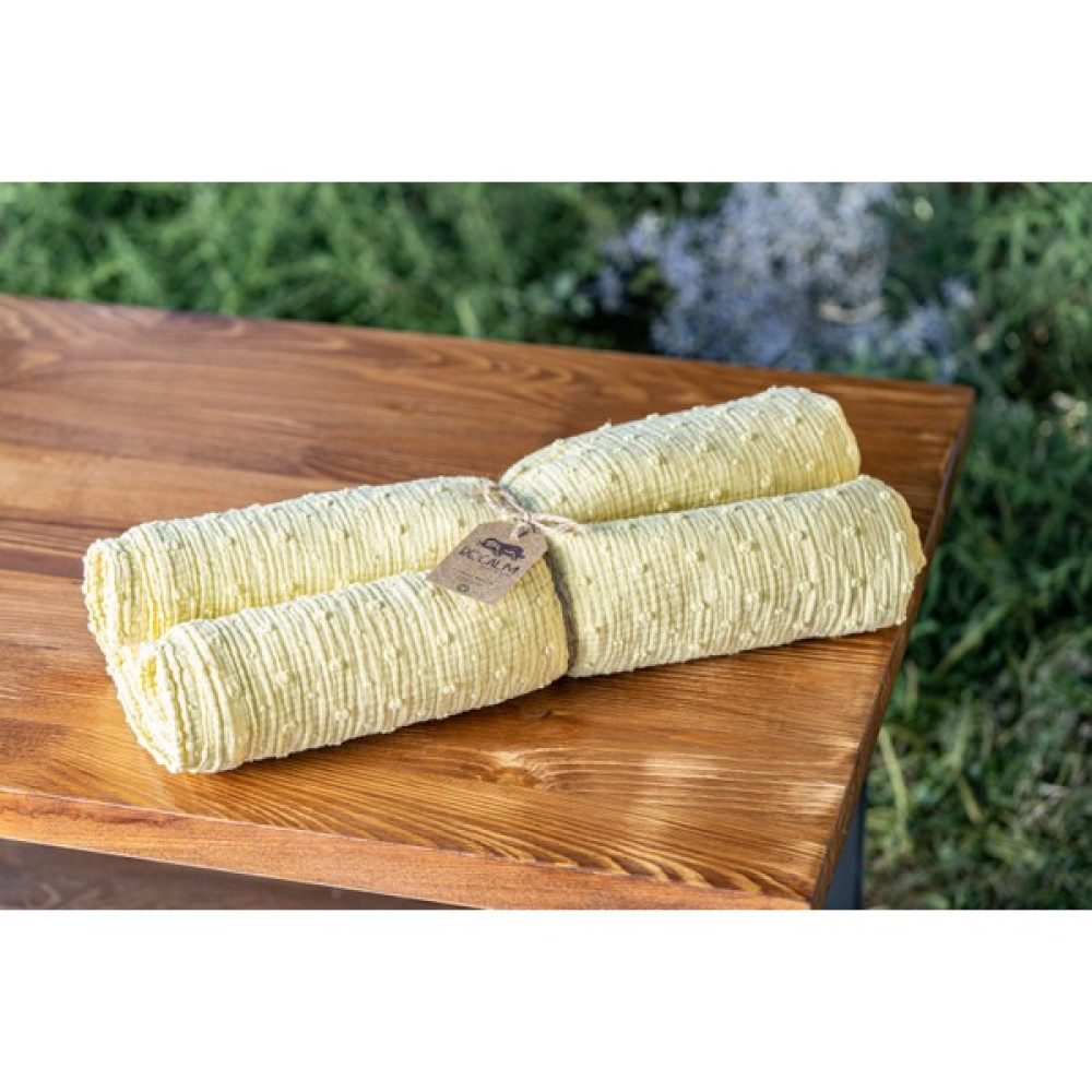 Becalm Online Organik 3 Boyutlu 2 Kat Müslin 160X160 cm Bebek Çok Amaçlı Örtü / Pike / Battaniye - Sarı Oto Boyaları Fiyatı
