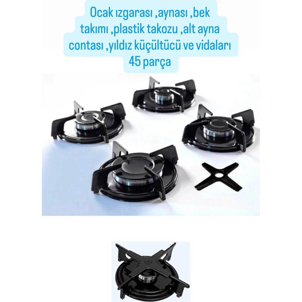 Becen House Kumtel,termikel Birçok Marka Için Cam Ocak Izgara Takımı-Ankastre-Set Üstü Ocak Izgarası (45 Parça) - 45 parça Diğer Fiyatı