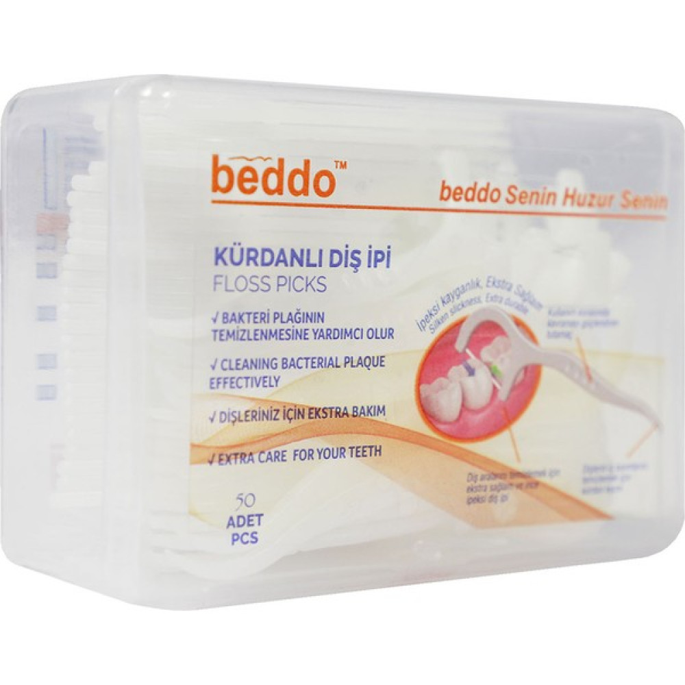 Beddo Beddo™ Diş Ipi Kürdanlı 50 Li Paket - 1 Diş İpleri Fiyatı