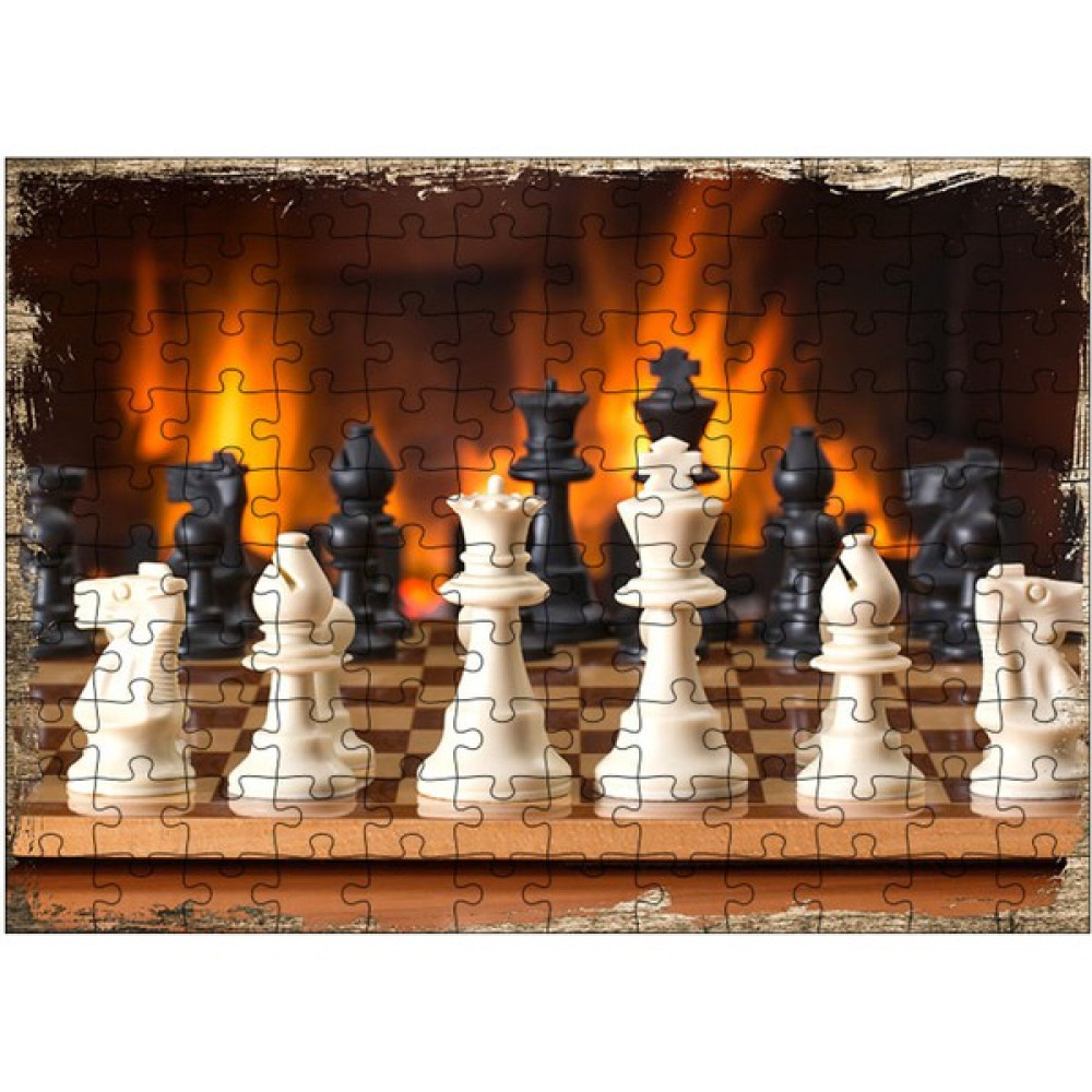 Bedeko Ahşap Mdf Puzzle Yapboz Santranç Takımı 120 Parça 25*35 cm Puzzle & Aksesuarları Fiyatı