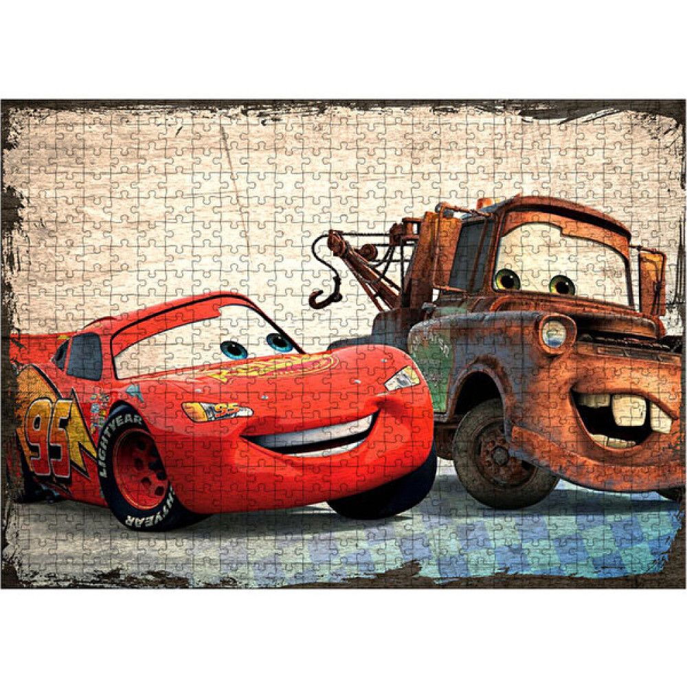 Bedeko Ahşap Mdf Puzzle Yapboz Şimşek Mcqueen ve Meter 500 Parça 50*70 cm Puzzle & Aksesuarları Fiyatı