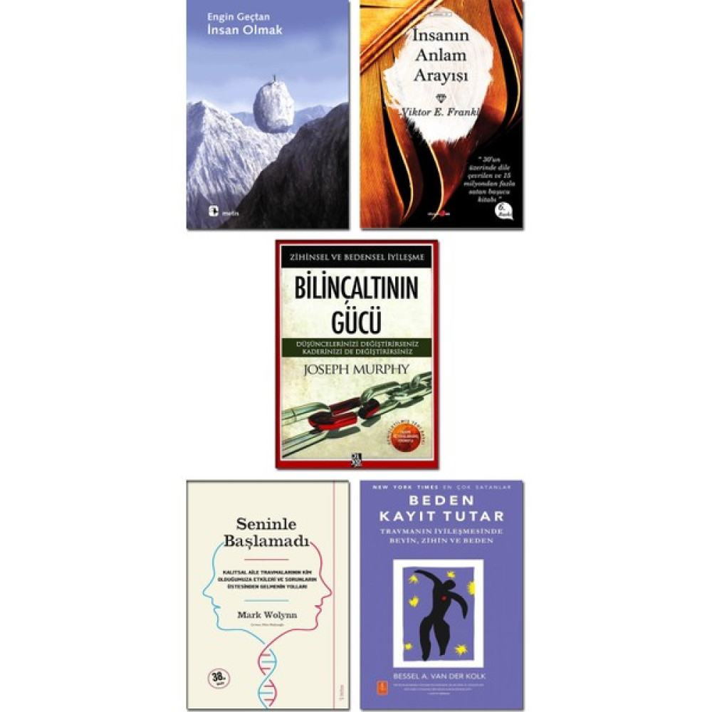 Beden Kayıt Tutar + Insan Olmak + Bilinçaltının Gücü + Seninle Başlamadı + Insanın Anlam Arayışı / 5 Kitap Psikoloji Kişisel Gelişim Seti Kişisel Gelişim ve Psikoloji Fiyatı