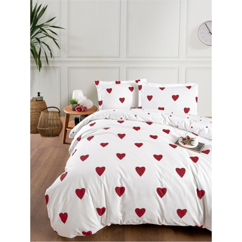Bedline Fitted Ranforce Nevresim Takımı Çift Kişilik Amore - 200 x 200 cm - Beyaz Nevresim Takımı Fiyatı