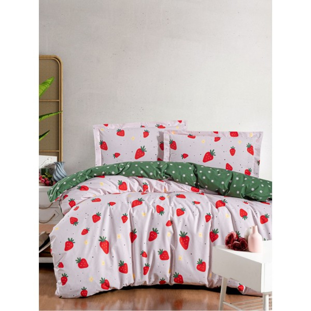 Bedline Fitted Ranforce Nevresim Takımı Tek Kişilik Flora - 160 x 200 cm - Kırmızı Nevresim Takımı Fiyatı