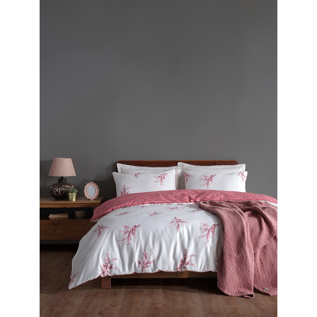 Bedline Ranforce Biyeli Nevresim Takımı Tek Kişilik Meltem Pembe - 160 x 220 cm - Koyu Pembe Nevresim Takımı Fiyatı