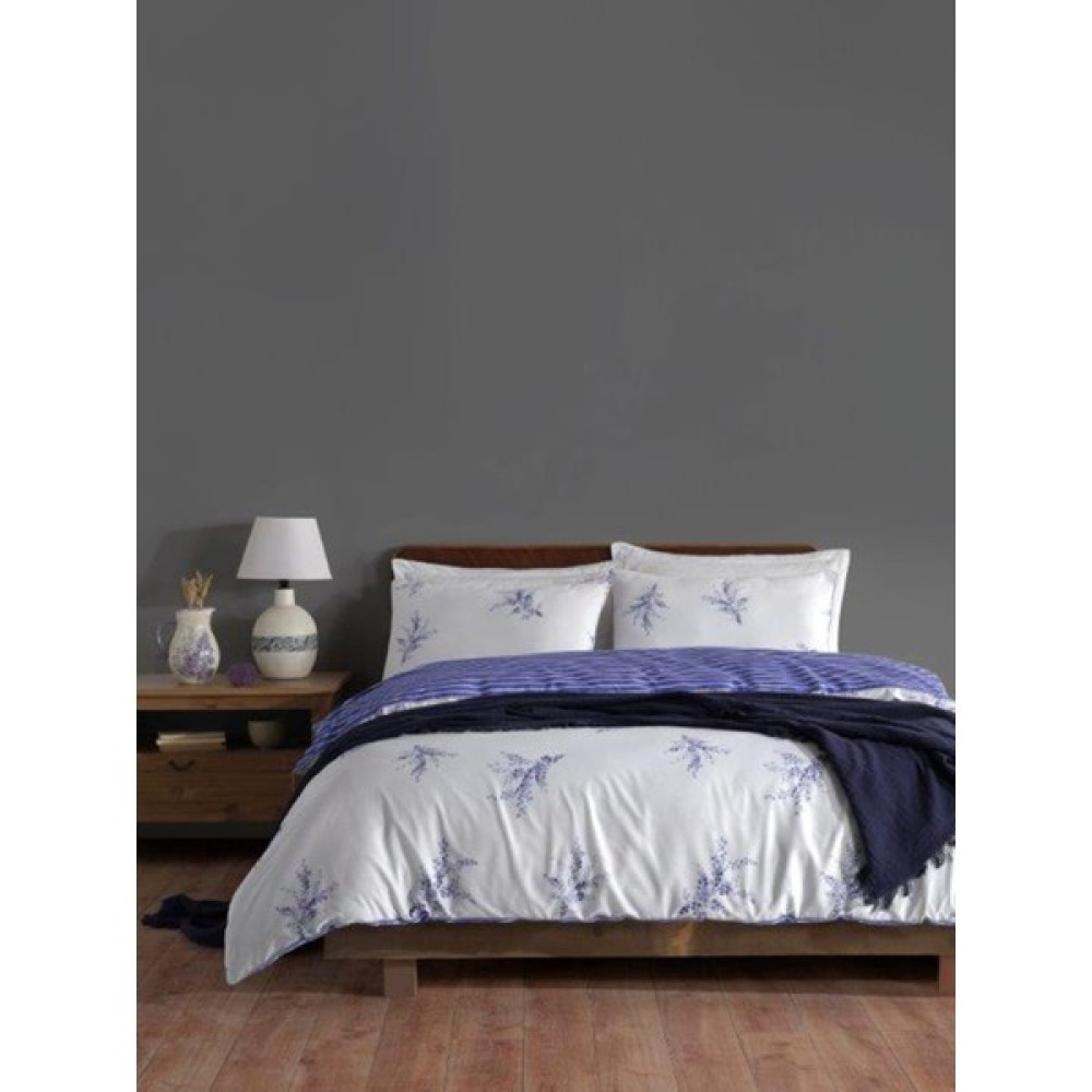 Bedline Ranforce Nevresim Takımı Biyeli Çift Kişilik Meltem Mavi - 200 x 220 cm - Koyu Mavi Nevresim Takımı Fiyatı