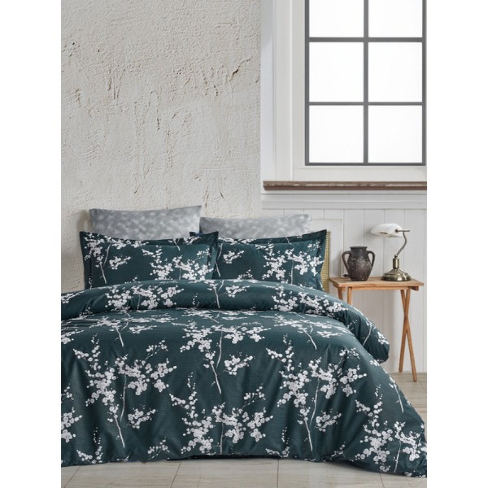 Bedline Ranforce Nevresim Takımı Çift Kişilik Chicory Yeşil - 200 x 220 cm - Koyu Yeşil Nevresim Takımı Fiyatı