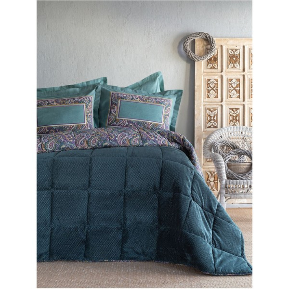 Bedline Softly Uyku Seti Çift Kişilik Harmony Indigo - Yeşil Diğer Fiyatı
