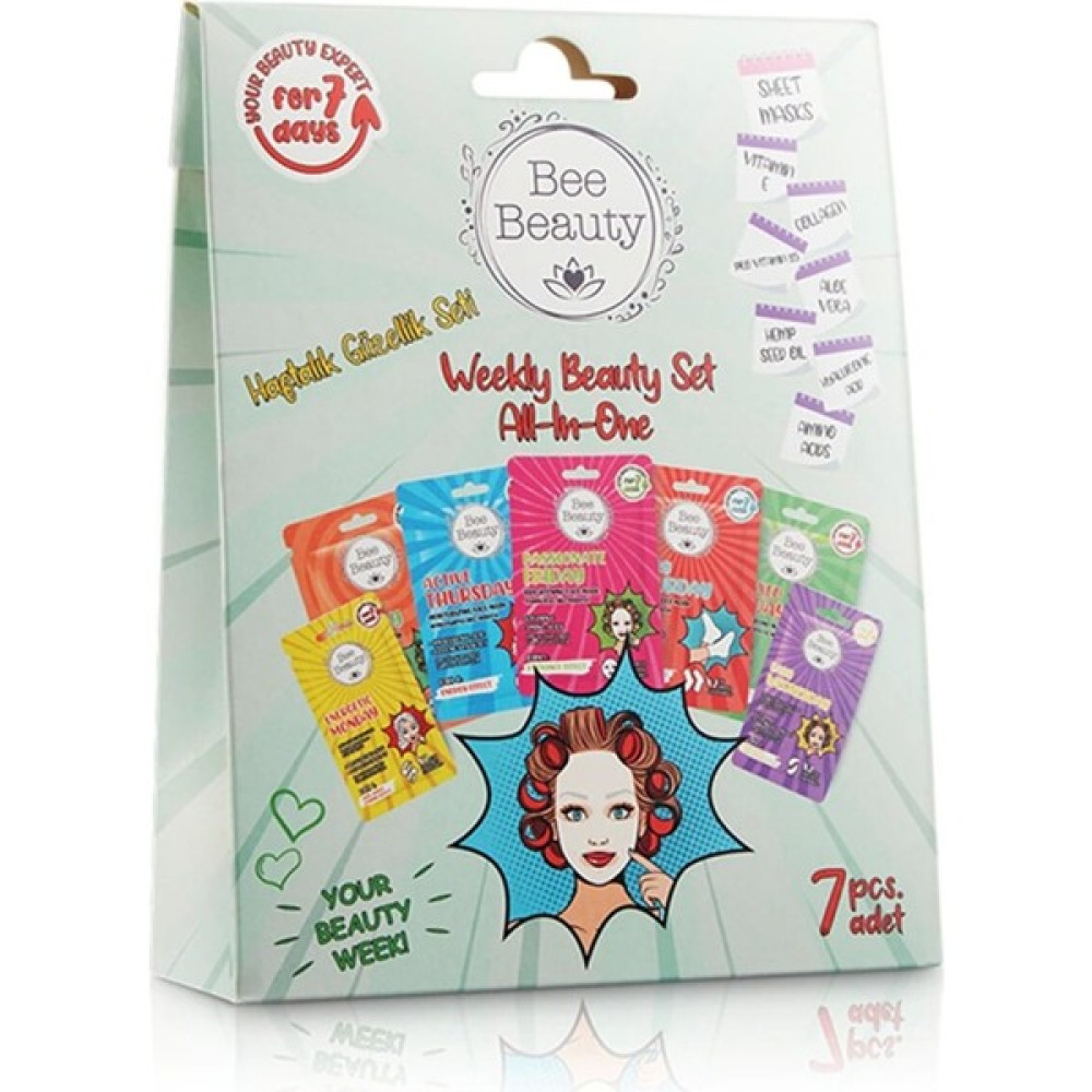 Bee Beauty Haftalık Bakım Seti 7 x Maske - 0 Maskeler Fiyatı