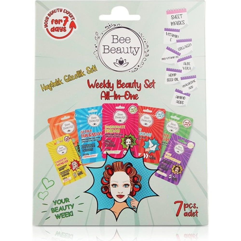 Bee Beauty Haftalık Bakım Seti 7 x Maske Maskeler Fiyatı