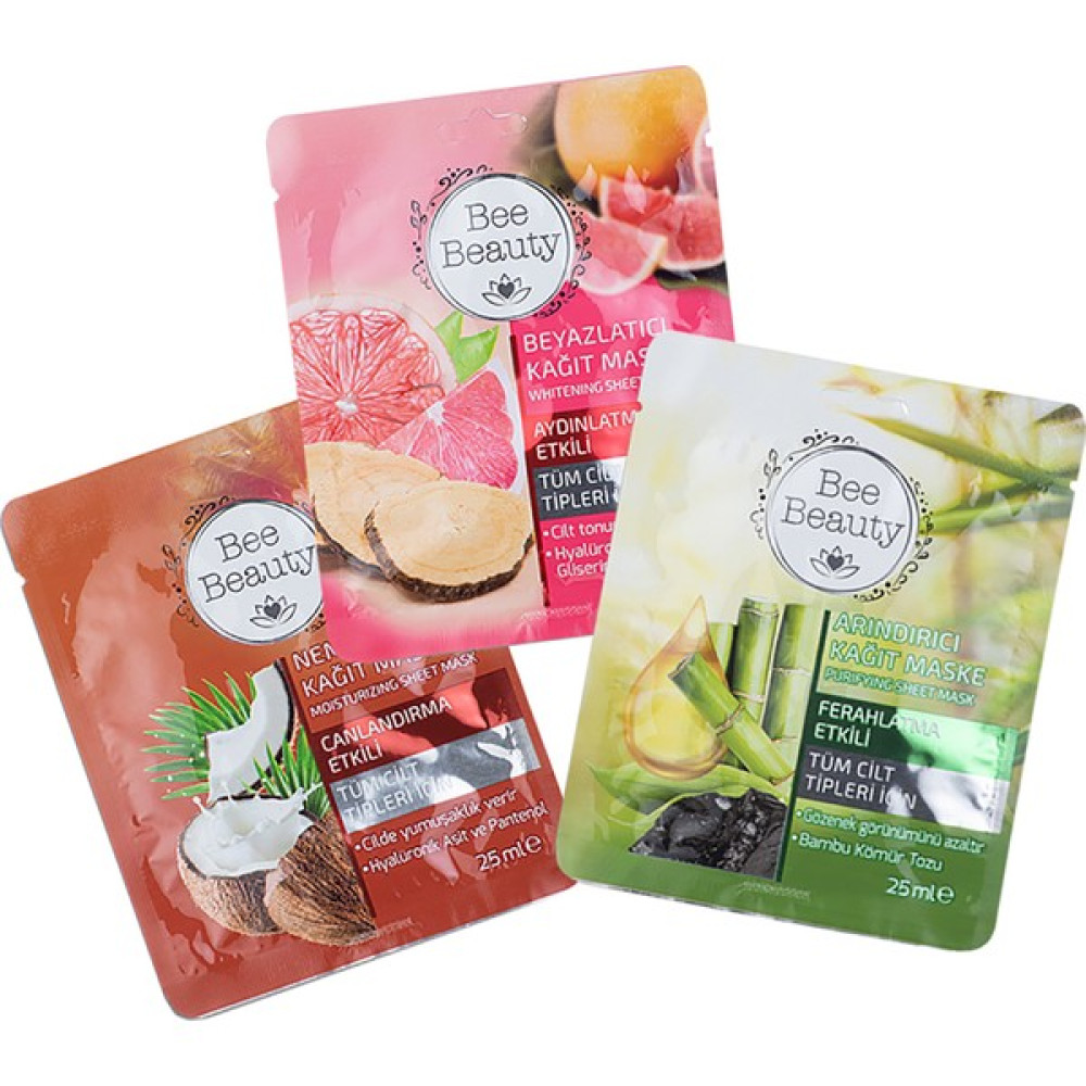 Bee Beauty Kağıt Maske 3'lü 25 ml Maskeler Fiyatı