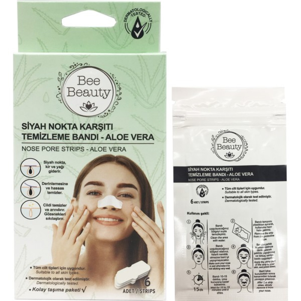 Bee Beauty Siyah Nokta Karşıtı Temizleme Bandı 6'lı Akne ve Sivilce Bakımı Fiyatı