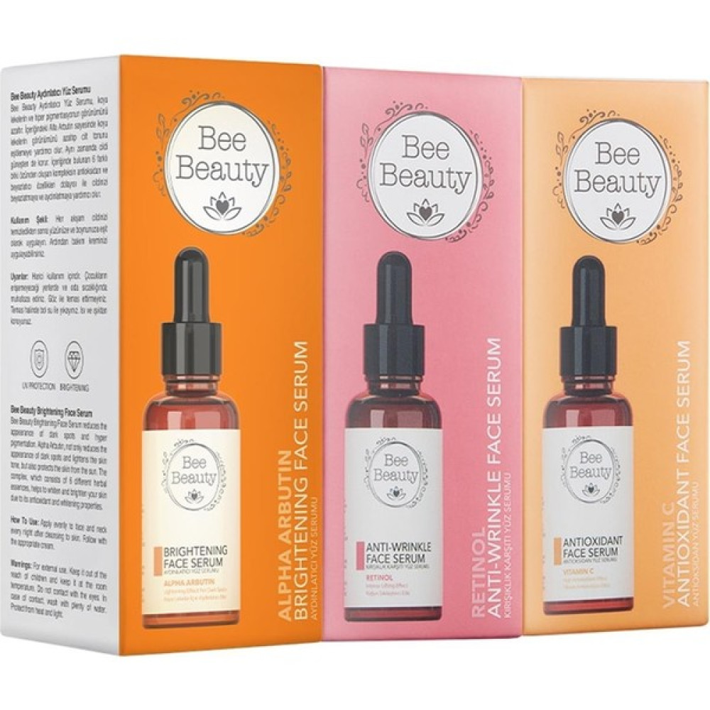 Bee Beauty Vitamin C Antioksidan + Alpha Arbutin Aydınlatıcı + Retinol Yüz Serum Anti-Aging / Yaşlanma Karşıtı Fiyatı