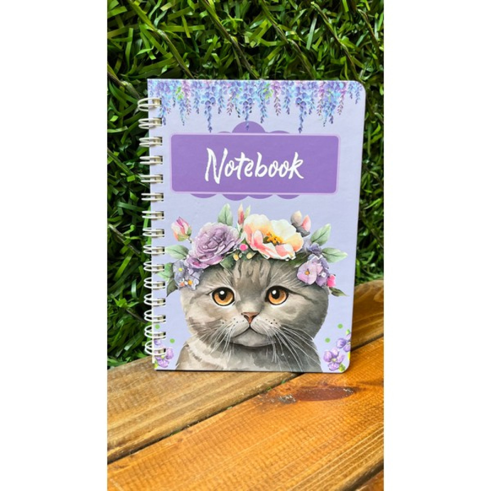 Bee Notes Kedicik Sert Kapaklı Spiralli Lastikli Çizgili Defter Spiralli Defter Fiyatı
