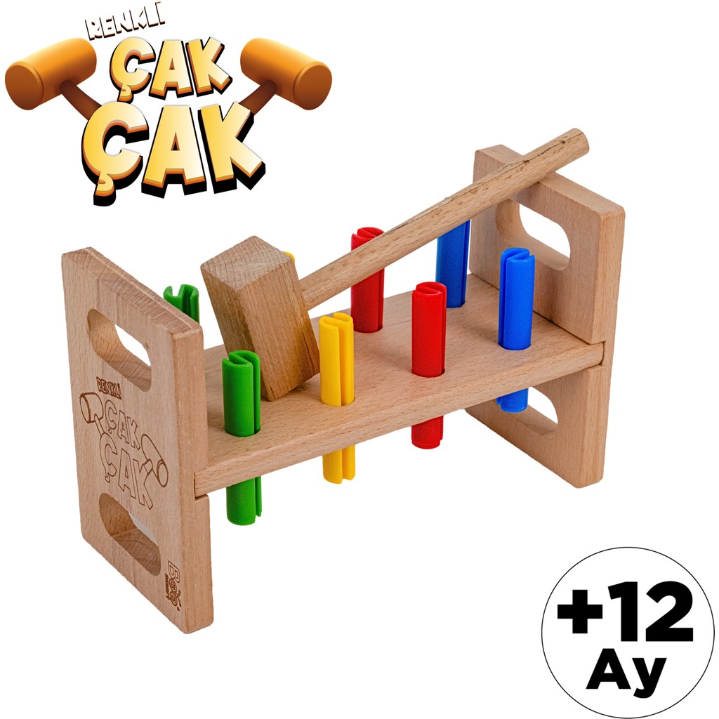 Bee Smart Çak Çak Doğal Ahşap Bebek Oyunu Çak Çak Tak Çekiç Oyunu (6 lı)6 adet çivi bulunmaktadır. Ahşap Oyuncaklar Fiyatı