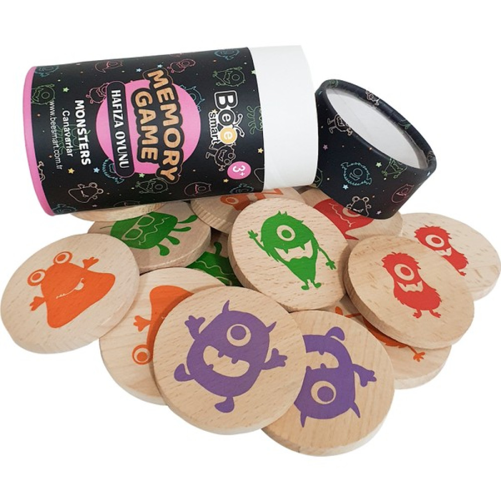 Bee Smart Memory Game Monsters - Ahşap Canavarlar Bebek Oyuncakları Fiyatı