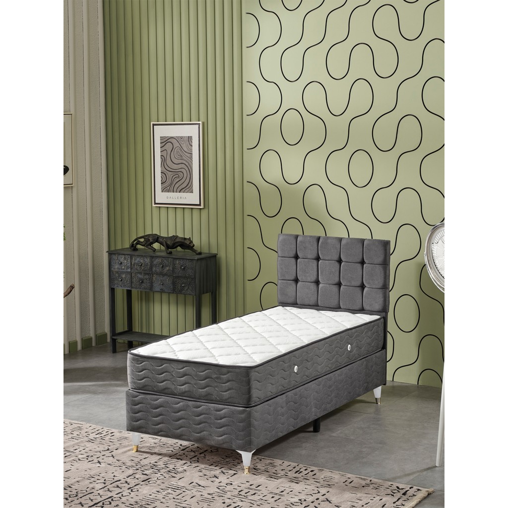 Beehanem Bengü 120X200 Yatak+Baza+Başlık Seti - Antrasit - 120 x 200 cm SSD / Solid State Drive Fiyatı