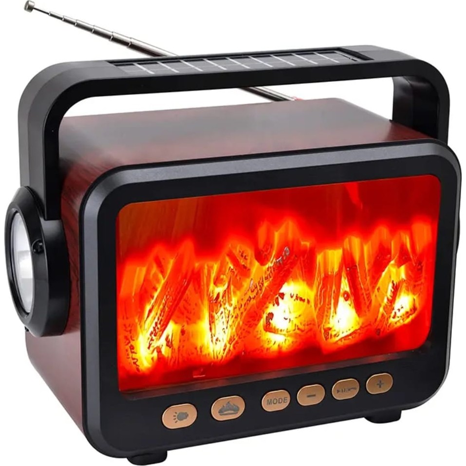 Beemen Alev Efektli Solar Şarjlı Bluetooth Hoparlör | Fm Radyo | El Feneri | Usb/tf/aux | 8W Taşınabilir Müzik Kutusu - Koyu Kahve Bluetooth Hoparlör Fiyatı